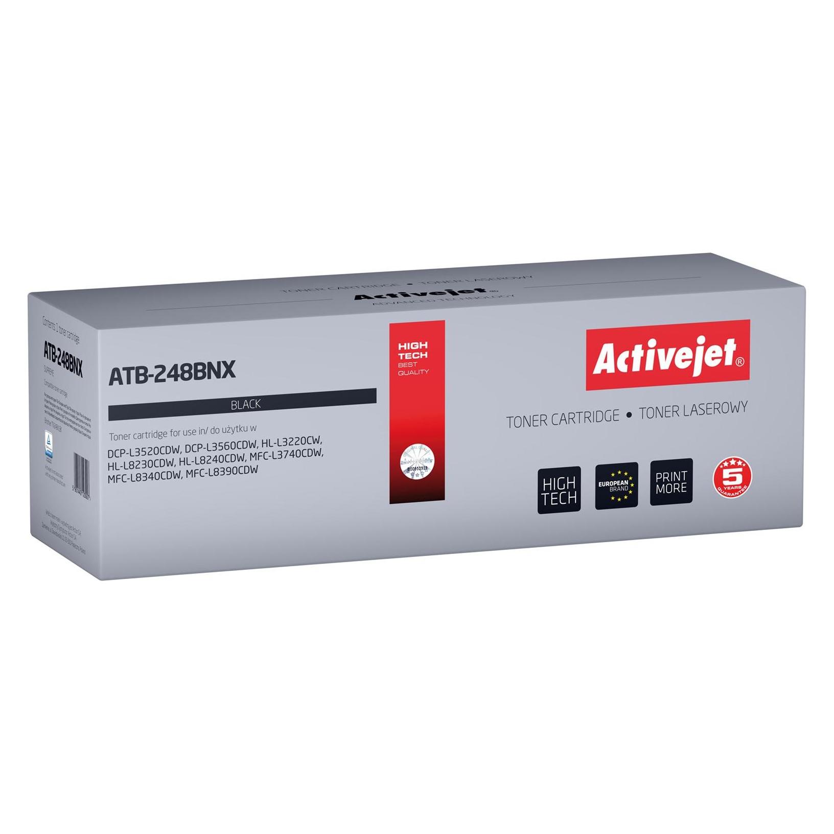 Activejet ATB-248BNX Toner für Brother Drucker Ersatztoner Brother TN248XLBK Supreme 3000 Seiten (BK) (ATB-248BNX)