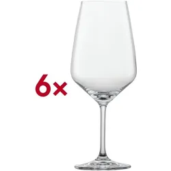 Zwiesel Glas 6x Bordeaux Rotweinglas Füllstrich 0.2 Liter »Taste« 656 ml rot, 23.7 cm