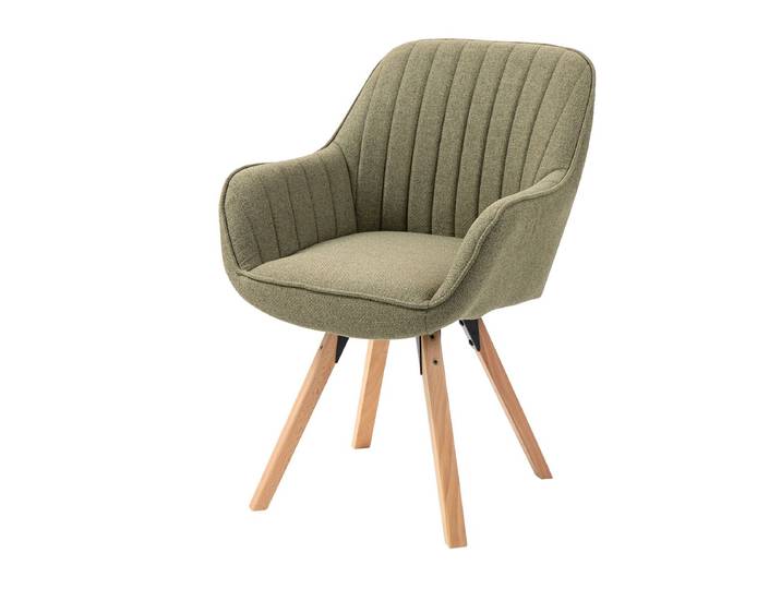 Meubles Cosy Fauteuil de bureau rotatif style scandinave, CARSONOFFICE Vert