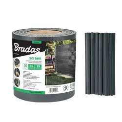 Zaunband 19cmx35m anthrazit Zaun- Palisadenband Sichtschutz Lärmschutz BRADAS TOB4501935GYL