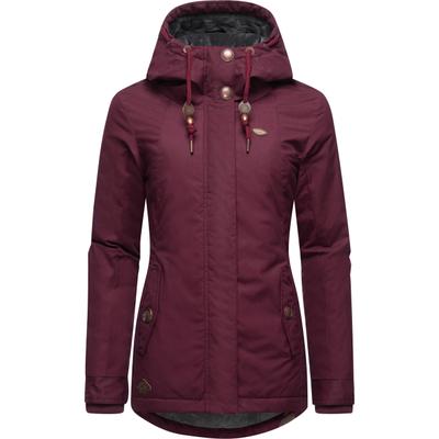 Winterjacke RAGWEAR "Monade", Damen, Gr. XXL (44), rot (kastanienrot), Obermaterial: 65% Polyester, 35% Baumwolle. Futter: 100% Polyester. Wattierung: 100% Polyester, figurbetont Po-bedeckend, verstellbar Rippstrickbündchen mit Druckknopf, Jacken...