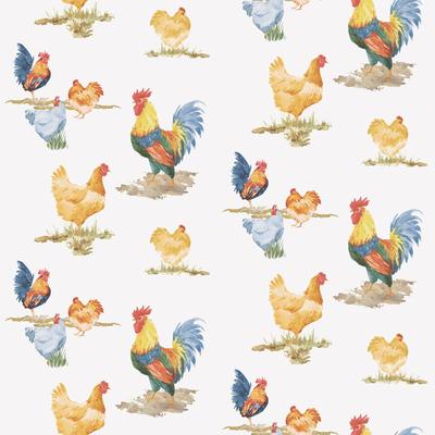 Galerie Wallcoverings Just Kitchens Free Range Chickens Vinyl on Non-woven Matte Wallpaper Roll