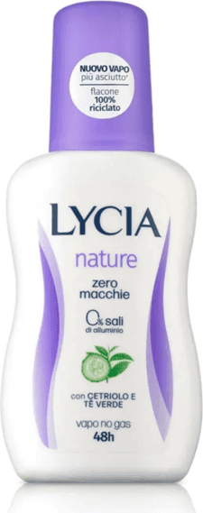 Lycia Vapo Nature Cetriolo e Tè Verde 75 ml Deodorante 48h Senza Sali di Alluminio