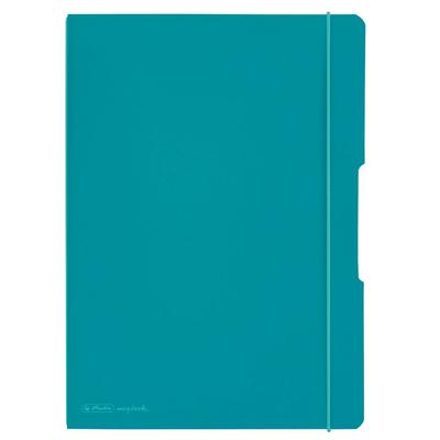 Herlitz 50015986, Monochromatisch, Türkis, A4, 80 Blätter, 80 g/m², Hardcover