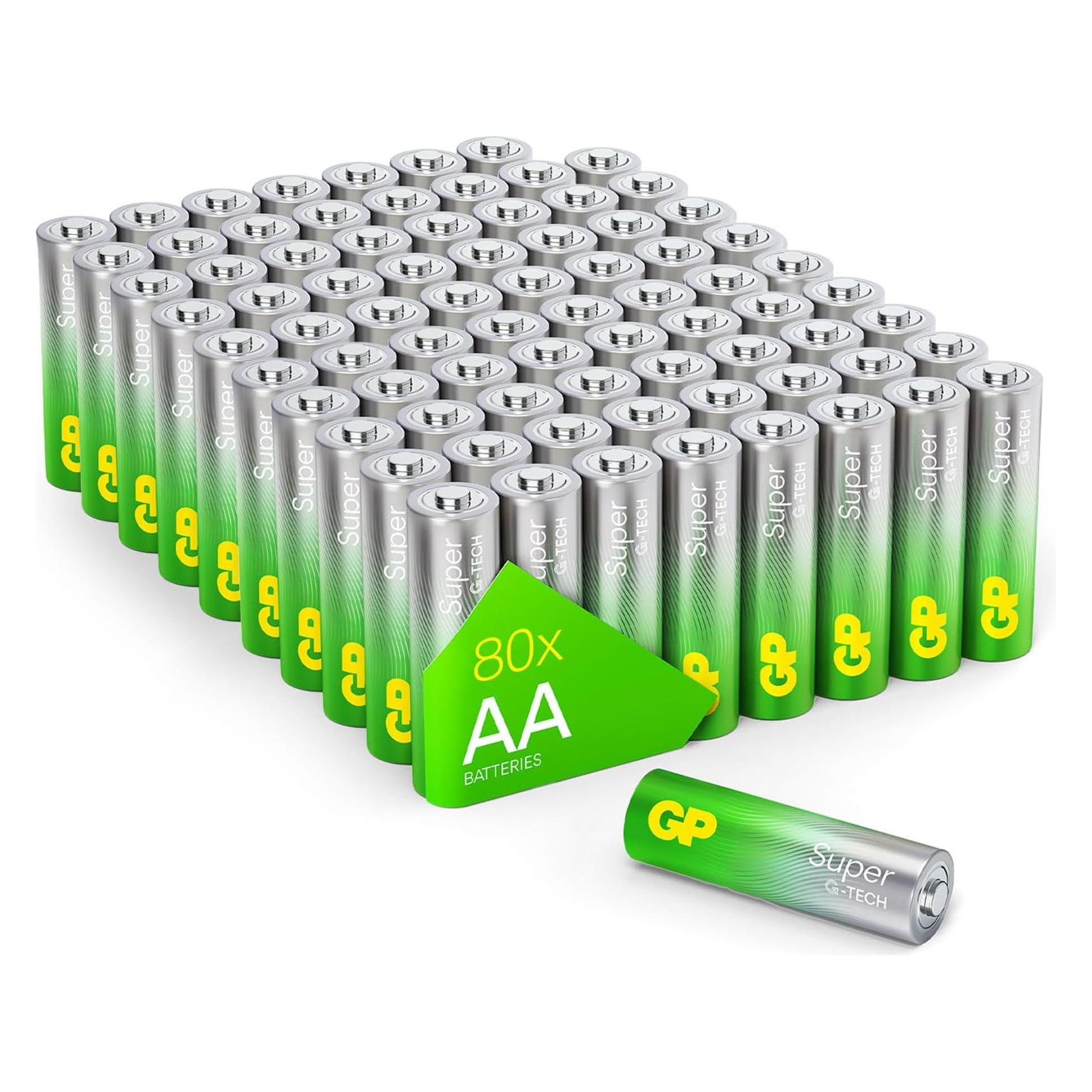 GP Batteries GP Super Alkaline-Batterien Mignon, 80er (80 Stk., AA) (03015AS80)