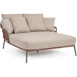 Gartendaybed Talaia aus Metall, modernes Design, wasserabweisender Bezug, Farbe Java