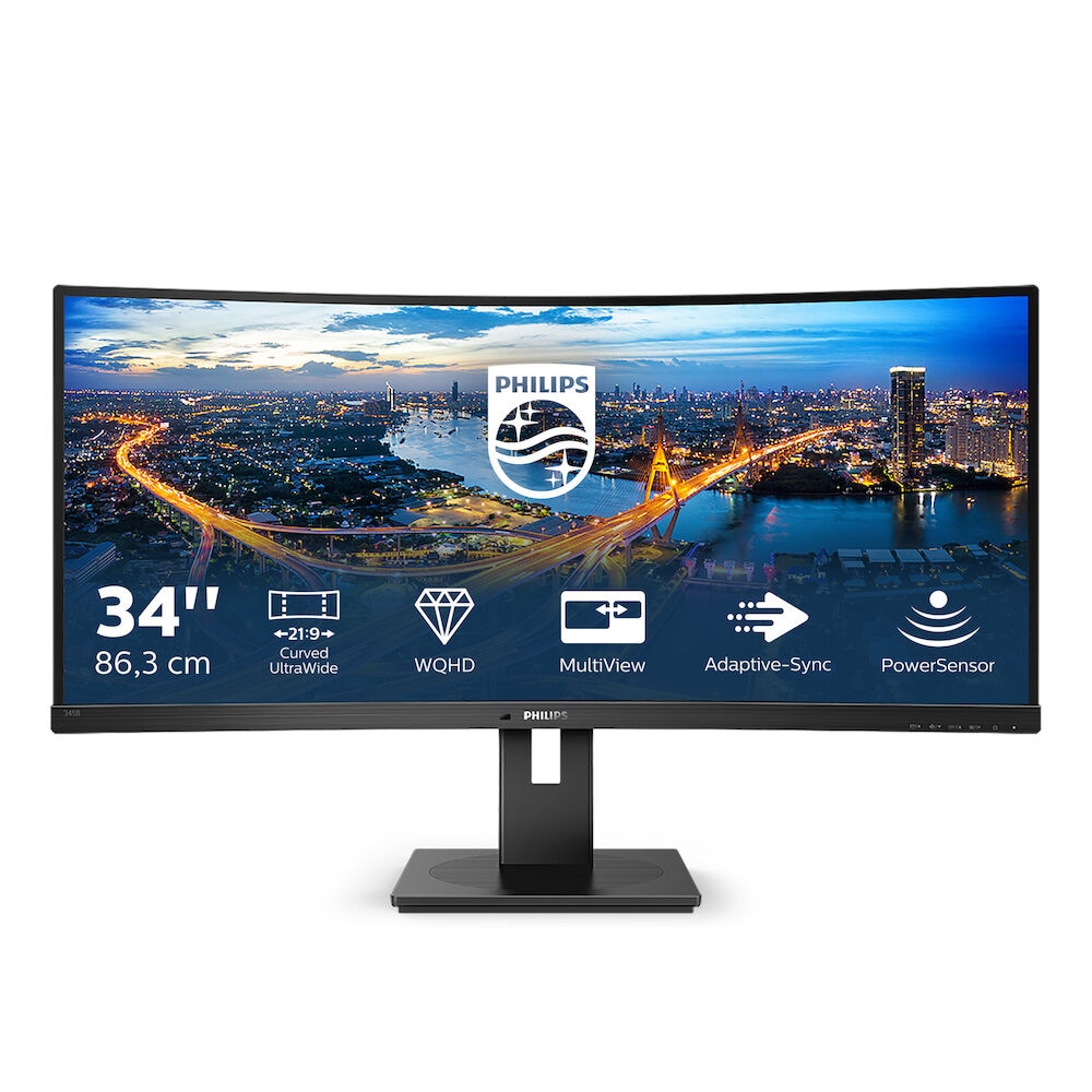 Philips B-Line 345B1C 34 Zoll UWQHD Curved VA LED 21:9 100 Hz Monitor 345B1C/00