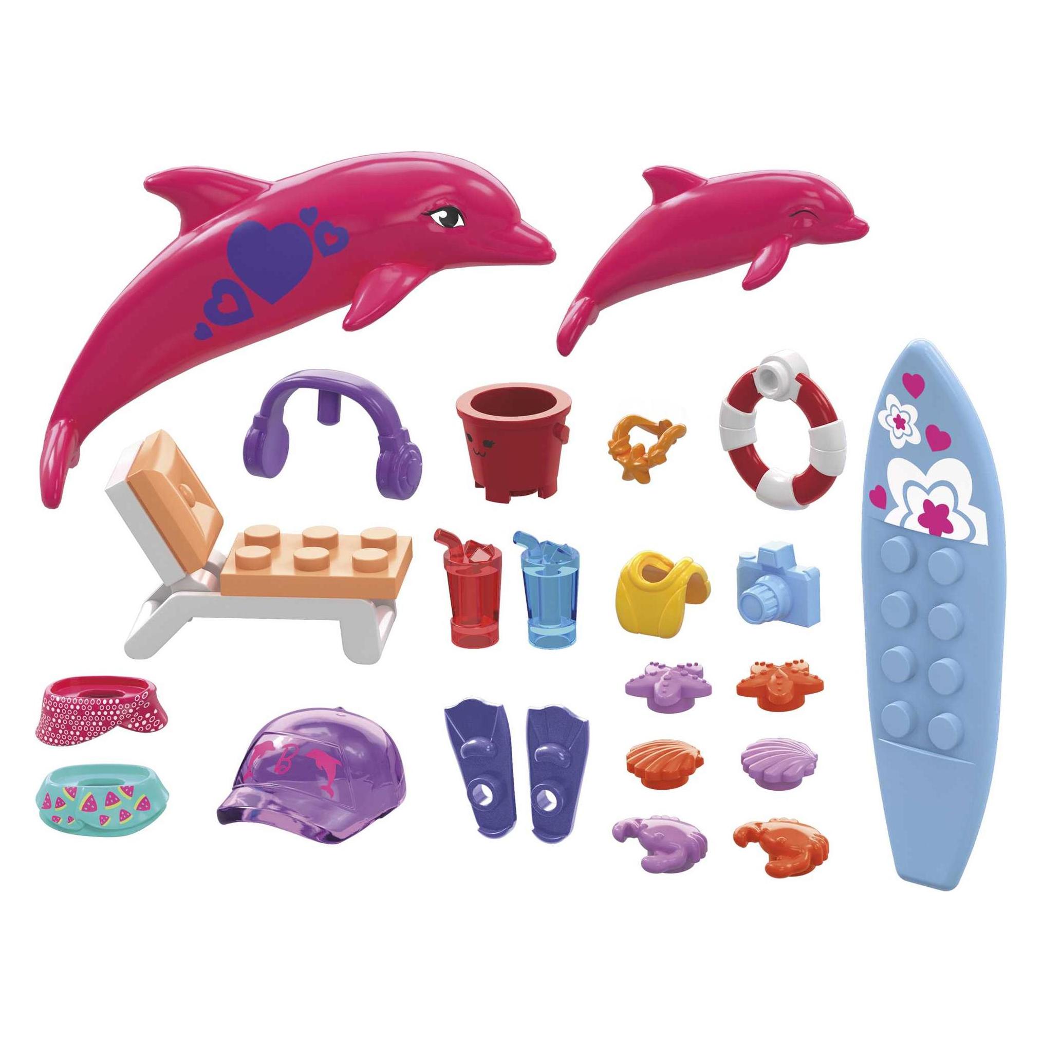 Mattel Mega Construx Barbie - Farboffenbares Delphin-Abenteuer-Bauset (HHW83)
