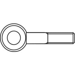 TOOLCRAFT Ringschraubösen 15 mm Stahl verzinkt M4 Augendurchmesser 6 mm 50 St. 828088