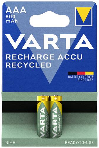 Varta RECH.AC.RECYC.AAA800mAh BLI2 Micro (AAA)-Akku NiMH 800 mAh 1.2V 2St.