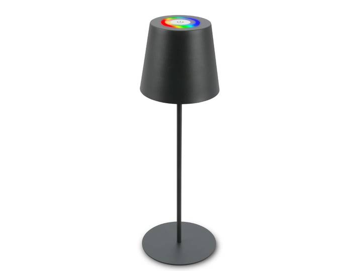 BRILONER - LED Tischlampe kabellos mit Touch, buntes RGB+W Licht, höhenverstellb
