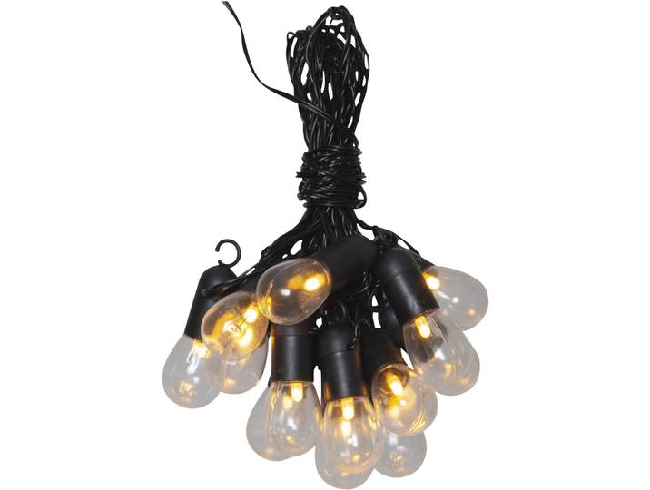 Star Trading Lichterkette Hooky Kunststoff Keine Angabe T 450 cm 1 W - Farbe: schwarz - Lichtfarbe: Warmweiss