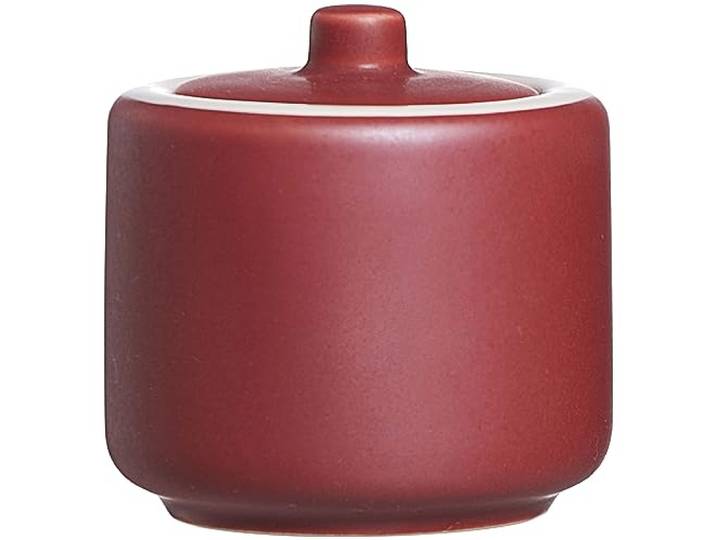 Ritzenhoff & Breker Zuckerdose Jasper, Beere, ø 8,5 cm, Dose für Kaffee & Kuchen aus Steinzeug, Gewürzbehälter mit Deckel, Mattglasur & Soft-Touch-Haptik