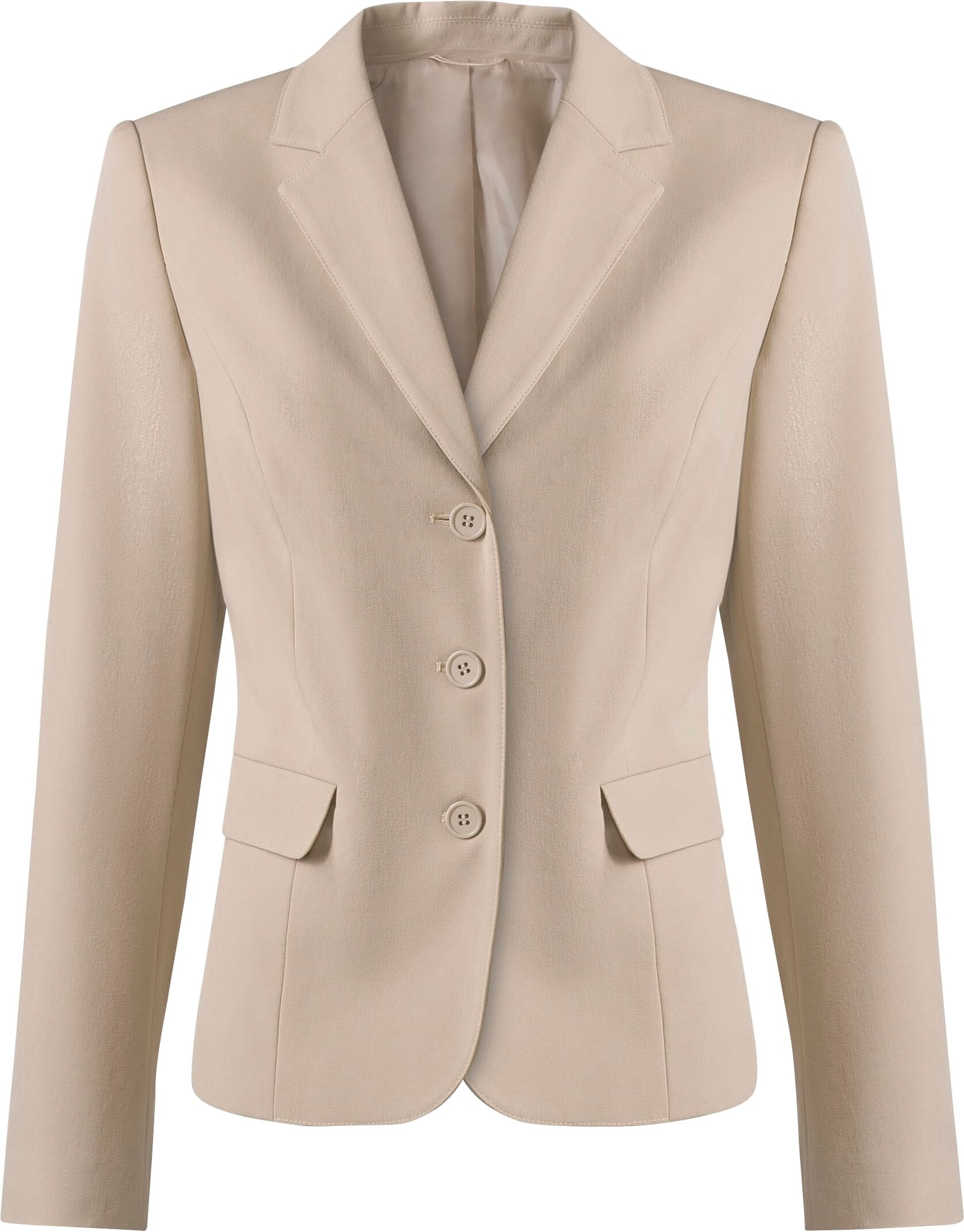 Business-Kostüm HEINE "Hosenanzug Hosenanzug in elastischer Qualität", Damen, Gr. 42, beige, Elegant, Kostüme Business-Kostüm