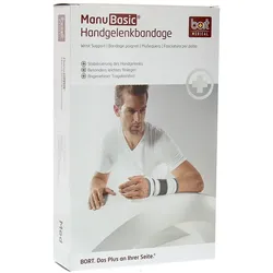 BORT Manubasic Bandage rechts M schwarz 1 St