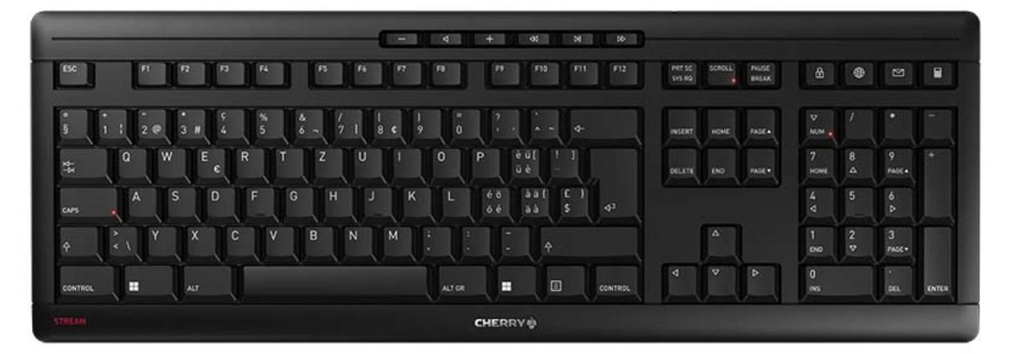 Cherry Stream JK-8550CH-2 draadloos toetsenbord, CH-layout, zwart