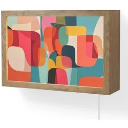 WANDLEUCHTE Formen - Bunt - Abstrakt - Flugzeuge LED 30x20 cm Wandlampe
