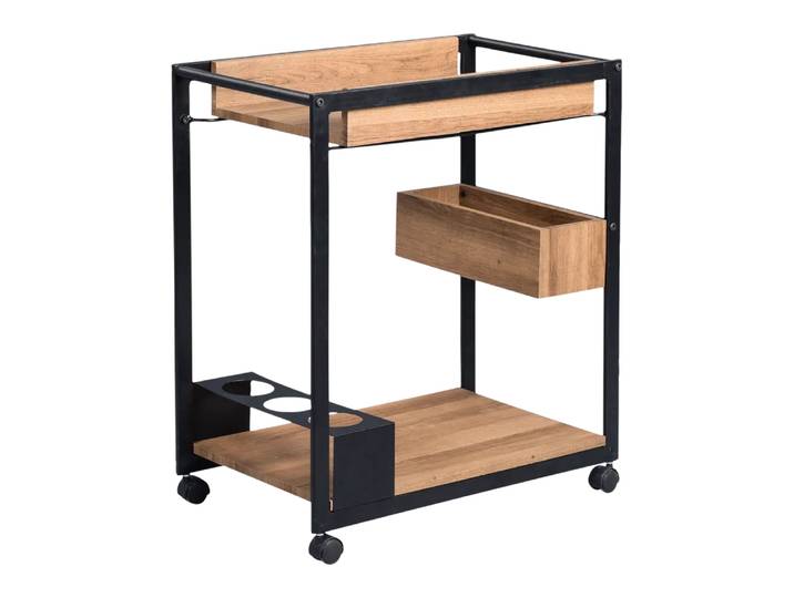 Beistelltisch Kuba 2, Johann Jakob, braun, Holz