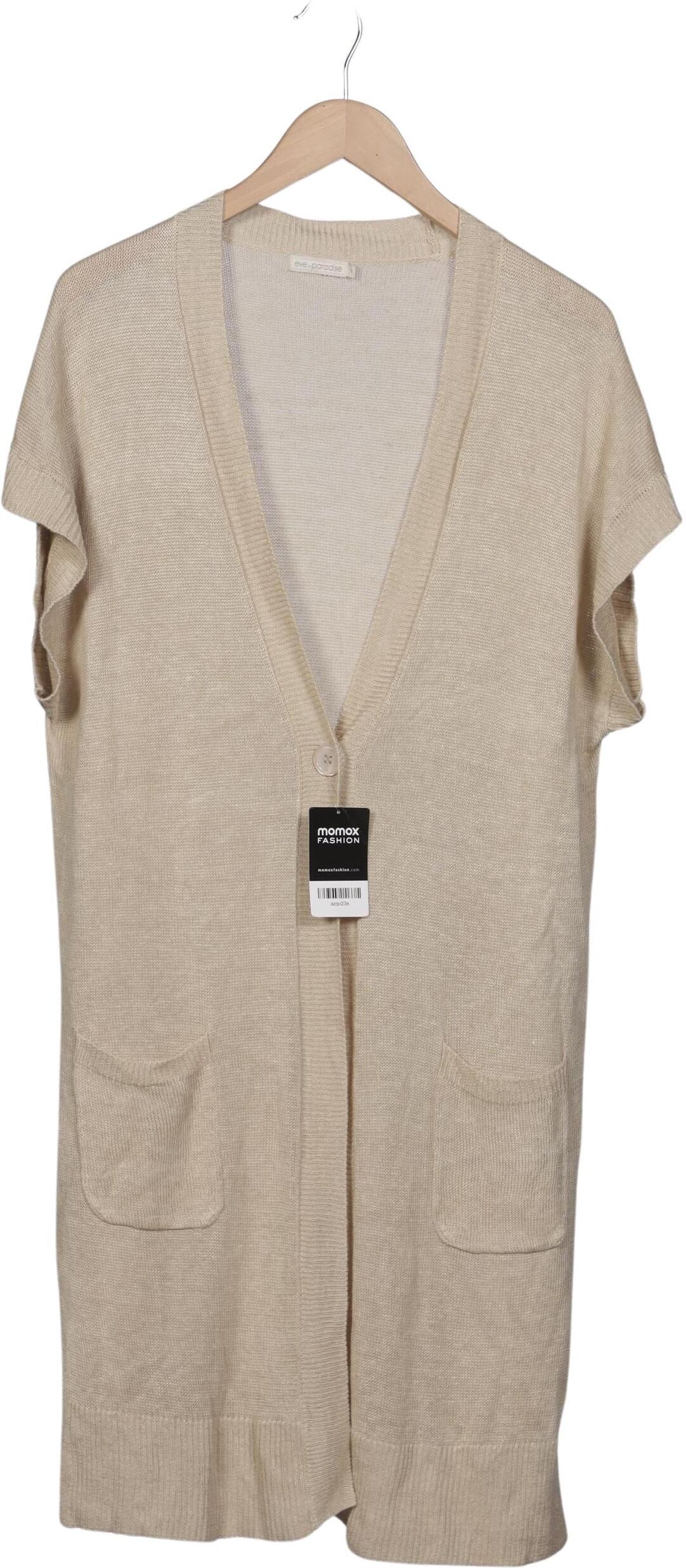 eve in paradise Damen Strickjacke, Beige, Gr. M, Leinen - Second Hand