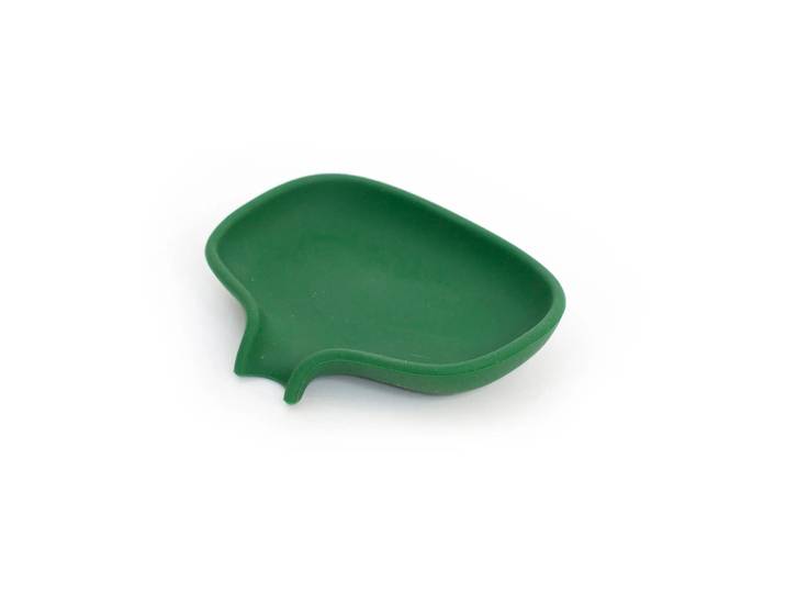 Bosign Porte-savon silicone avec égouttoir small 8,5x10,8 Vert foncé