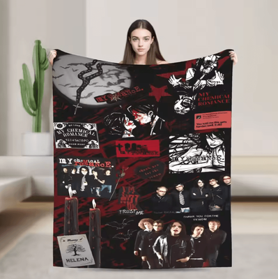 Inspire Curations My Chemical Romance Rock Band Flannel Throw Blanket 9 102x127cm