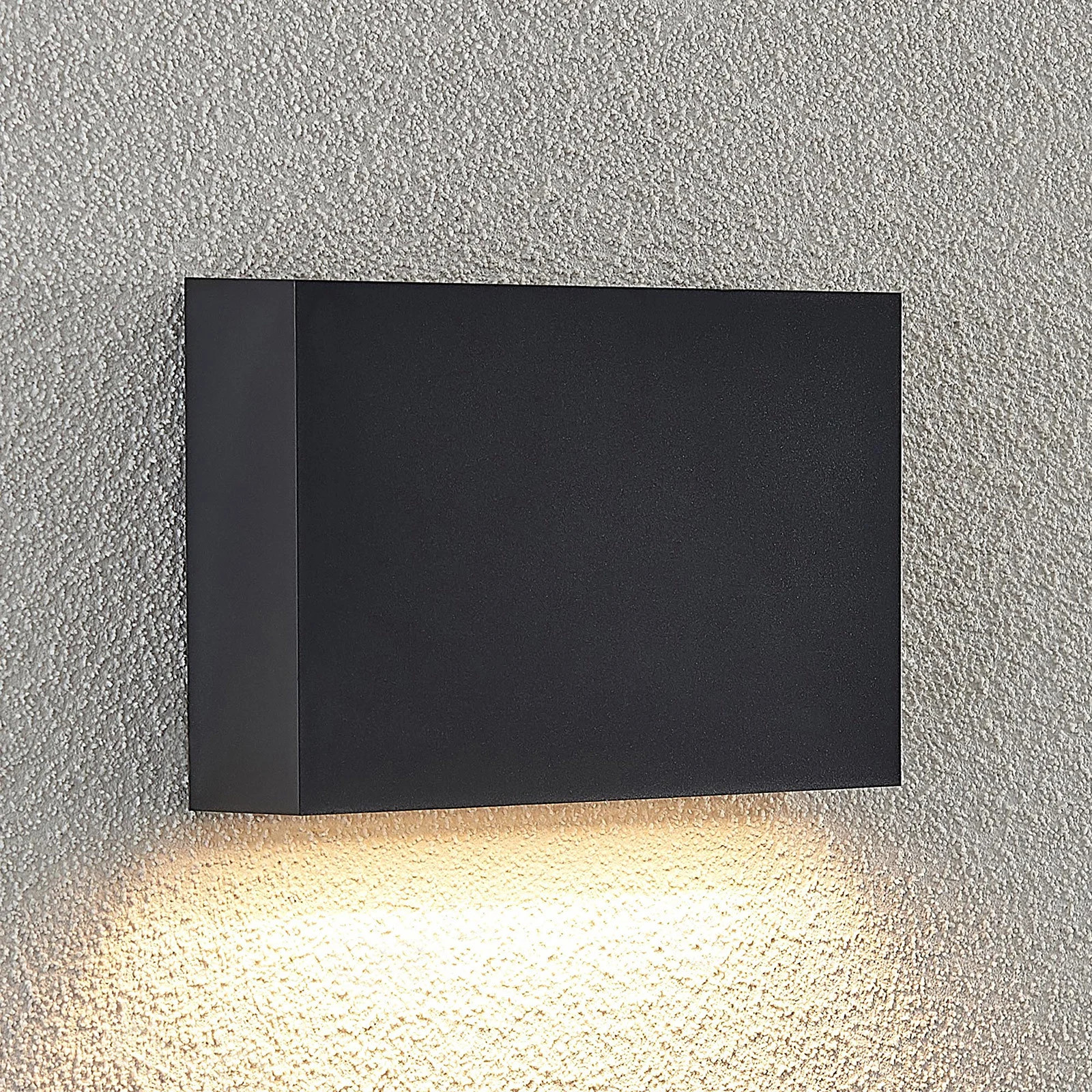Lindby Jarte LED Buiten Wandlamp - Donkergrijs - Modern - Kunststof