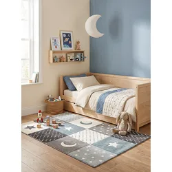 Kinderteppich Kurzflor Blau 80x150 cm - IDRO   Kadima Design