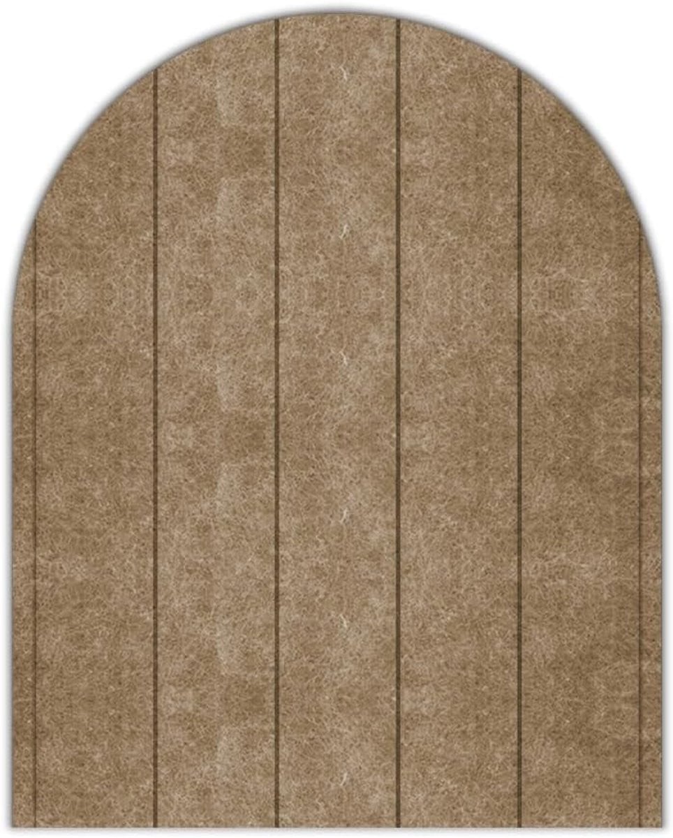 Decoratieve 3D Wandpanelen Set van 4, Zelfklevende Gevoerde Wandbekleding voor Slaapkamer en Kinderkamer, 43 x 32 cm, Donker Kameel