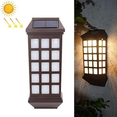 United Solar Outdoor Fence Wall Light Warm Garden Decoration warm Light