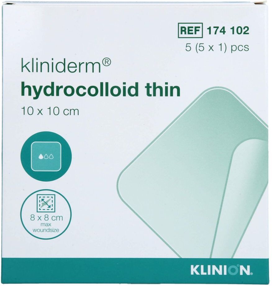 Hydrokolloid-verband Dünn 10x10 Cm
