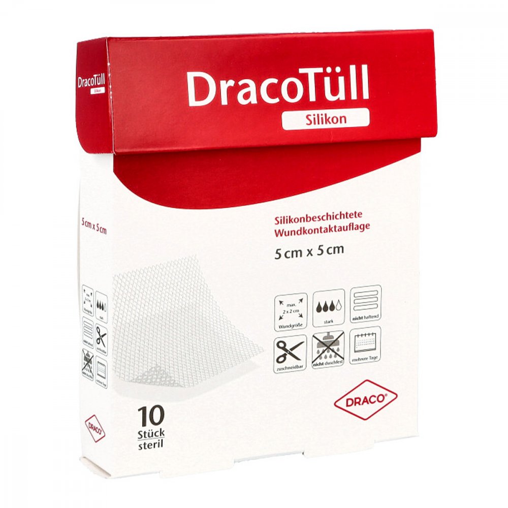 Dr. Ausbüttel GmbH & Co. KG Dracotüll Sil.5x5 cm Silikonbes.wundkont. Aufl. 09515160