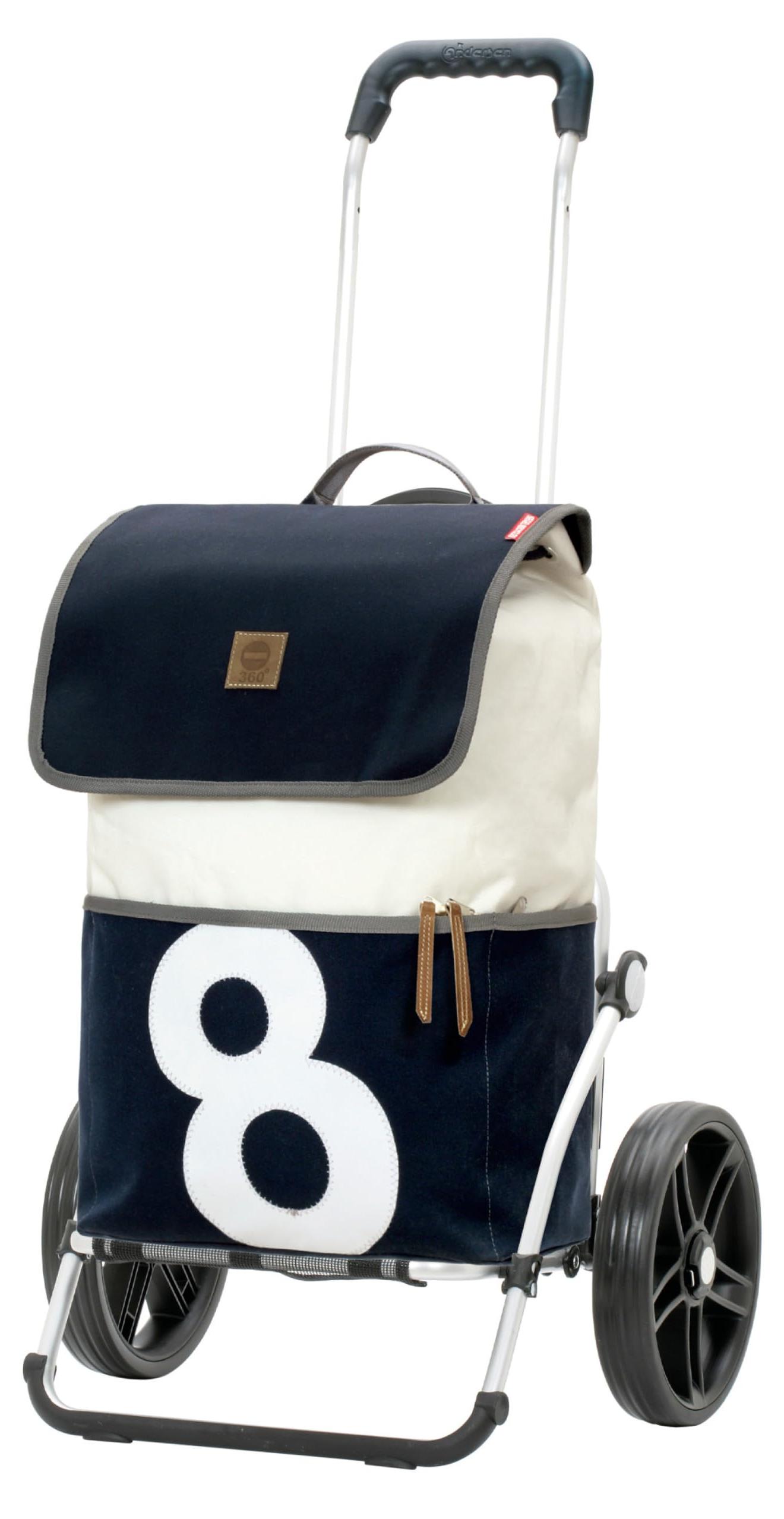 Einkaufswagen - 50 Liter Fassungsvermögen - Schwenkrad - Blau