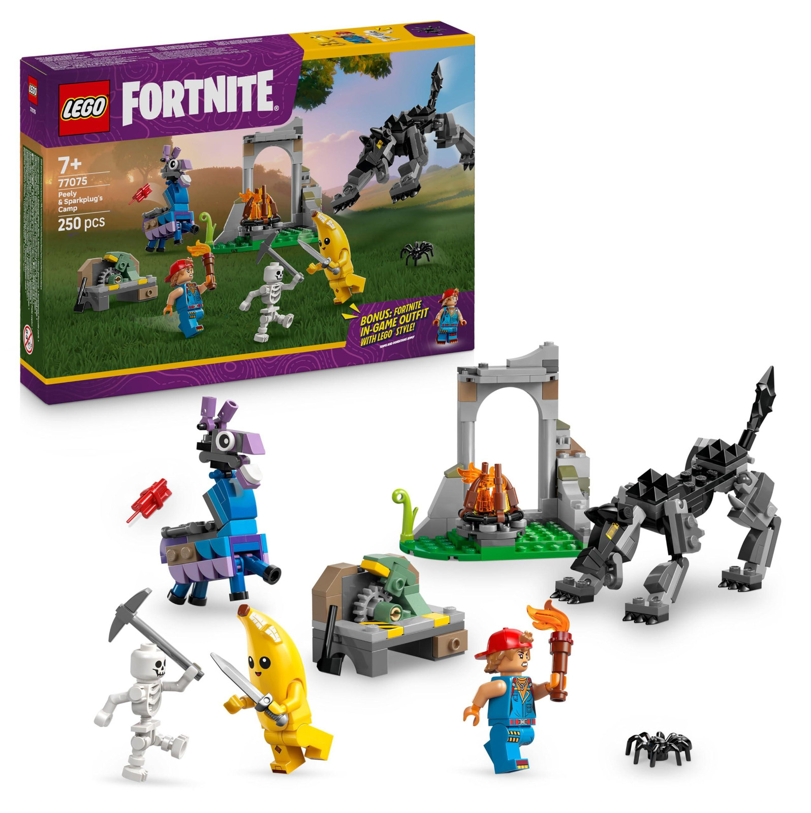 LEGO Fortnite Kamp van Peely en Sparkplug 77075