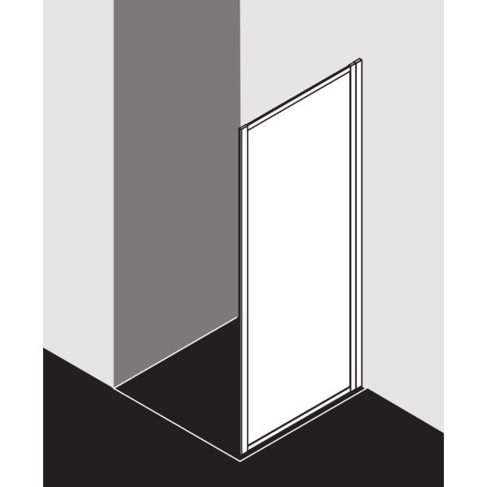 Kermi Seitenwand Nova 2000 80x185, silber/mattglanz, Kerolan Fontana