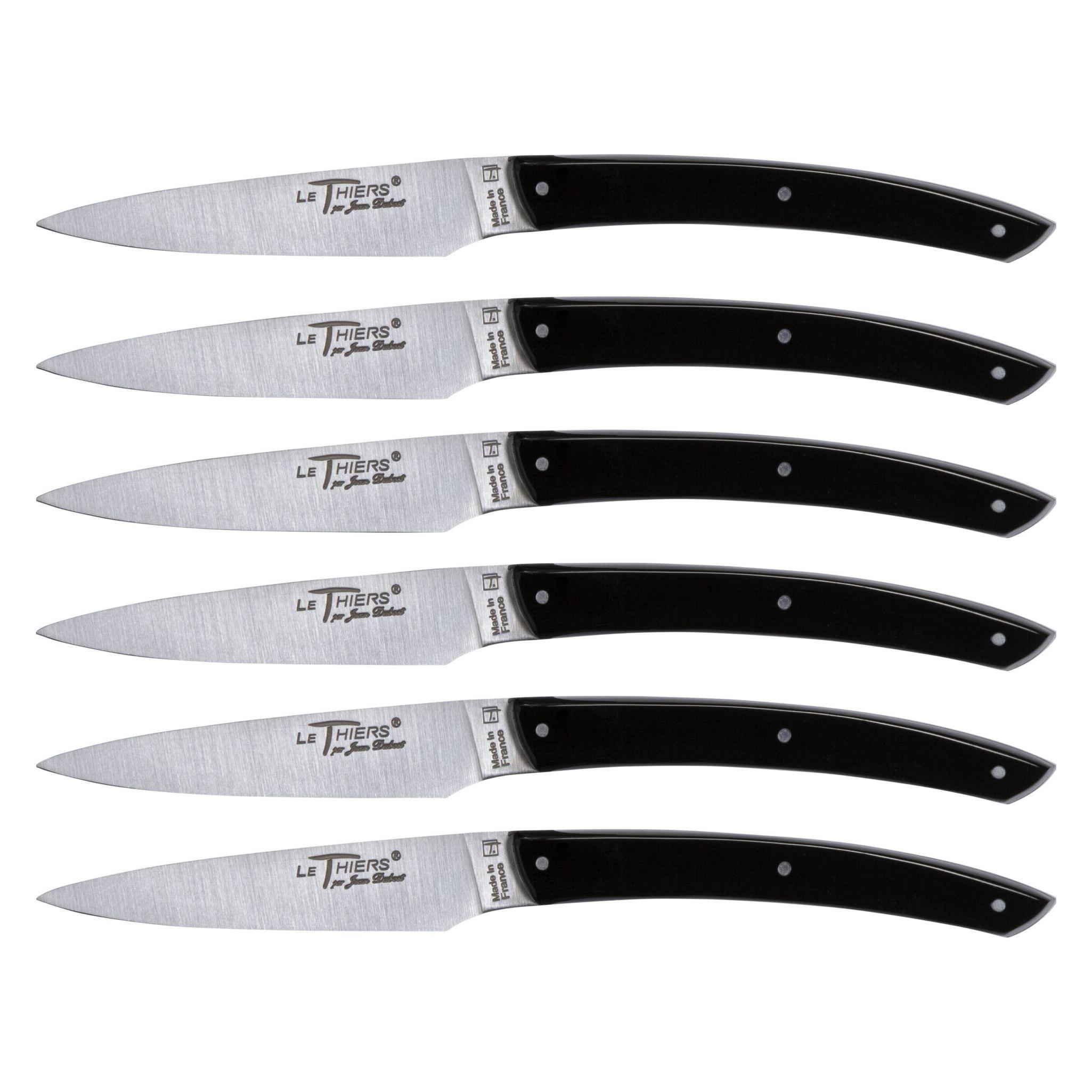 Laguiole Jean Dubost Messer Set 6 tlg., Acrylic Black (10.50 cm) (J06TA720A18015)