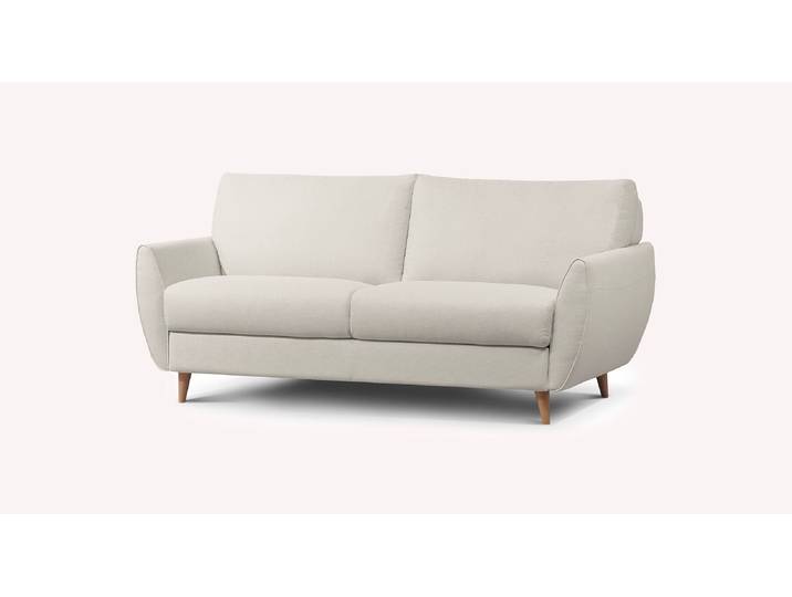 Canapé convertible Tissu VANNY - Beige - Couchage 120x190