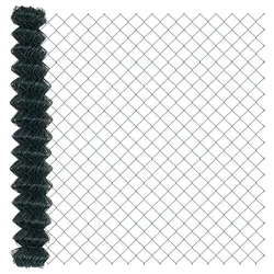 vidaXL Kettenzaun Grün 10 x 1,5 m Stahl
