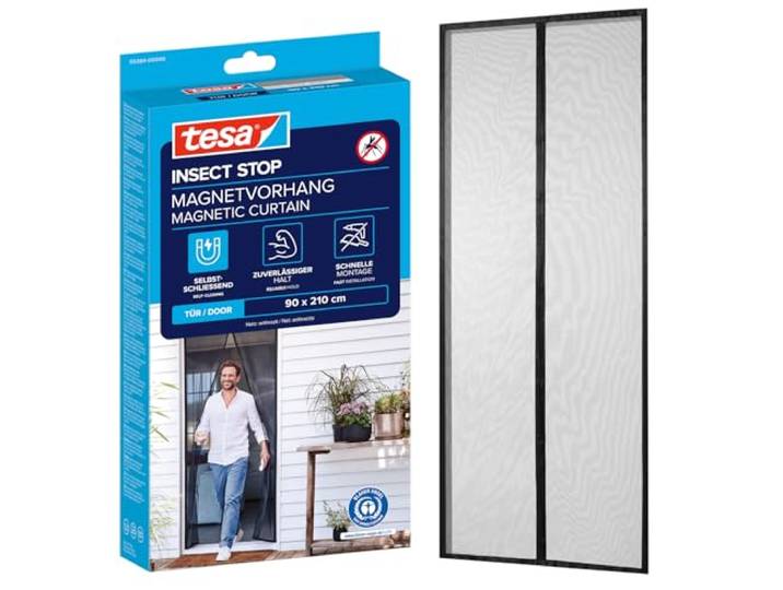 tesa INSECT STOP Magnetvorhang - 2,1 m x 0,9 m - Anthrazit