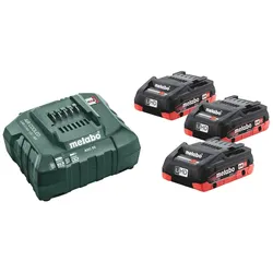 Metabo Basis-Set LiHD 18V 3 x 4,0Ah Akku + Ladegerät ASC 55 12-36 V EU im Karton