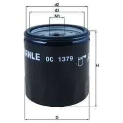 Ölfilter MAHLE OC 1379 für Harley-Davidson 100th Anniversary Edition Cross Bones