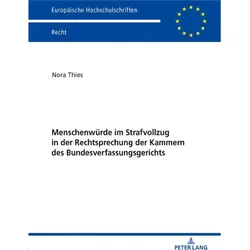 Menschenwürde im Strafvollzug in der Rechtsprechung der Kammern des Bundesverfassungsgerichts, Fachbücher von Nora Thies
