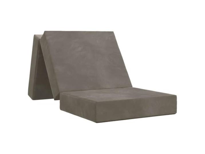 Klappbares Schlafsofa, 75 x 67 x 45 cm, Hellgrau Weiches und atmungsaktives Polyestergewebe, leichte Schaumstoffpolsterung, manuell verstellbarer Mechanismus