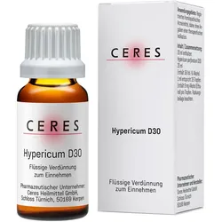 Ceres Hypericum D 30 Dilution 20 ml