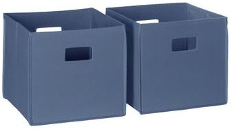 RiverRidge Home RiverRidge Kids 2pc Fabric Collapsible Storage Cube Organizers with Handles for Playroom Organization