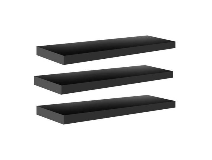 Etagères - FrankyStar - Set 3 Étagères - Noir - LED Intégrés - Design Minimaliste
