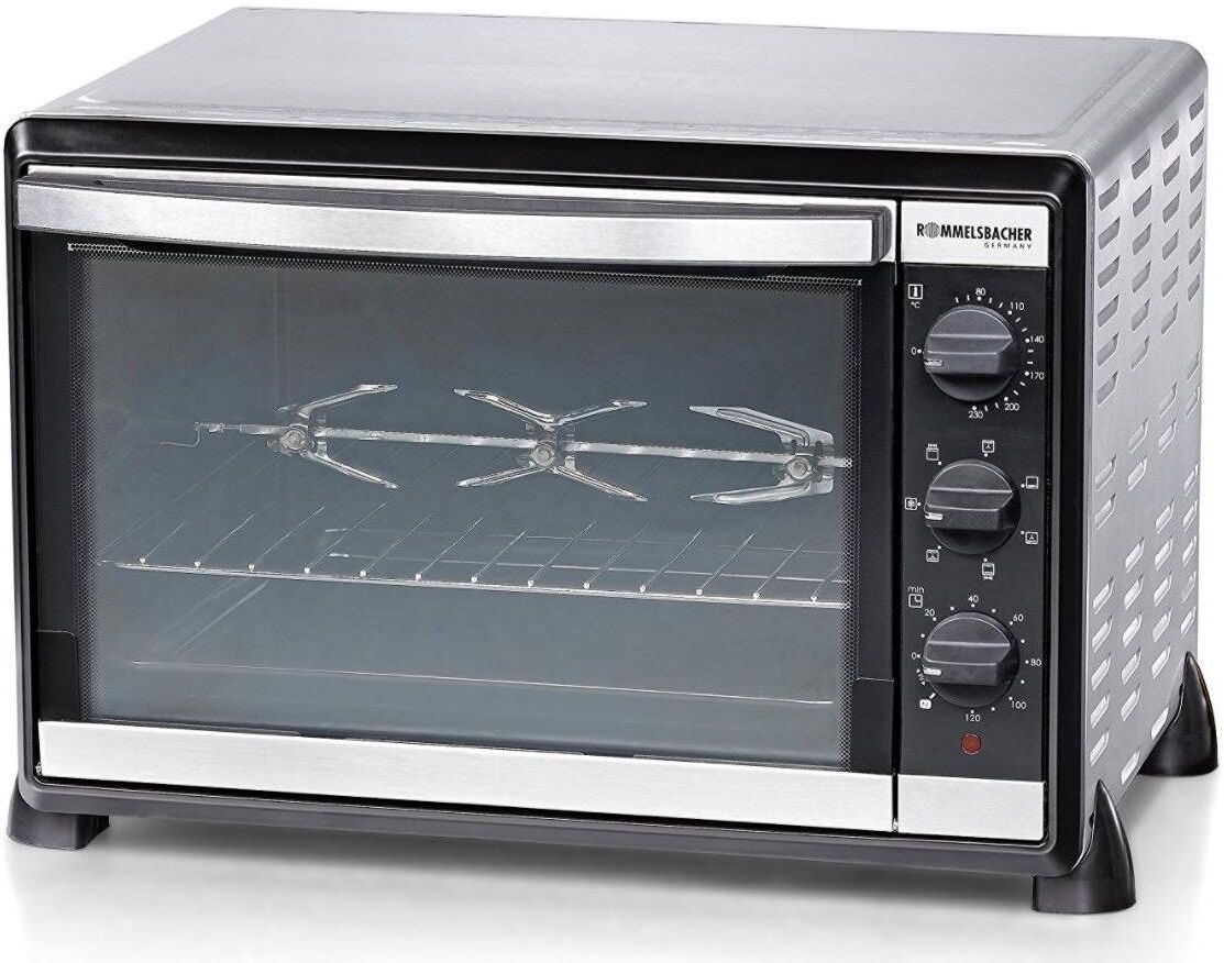 ROMMELSBACHER Minibackofen "20.BG 1805/E", silber (silberfarben), Minibacköfen, Minibackofen silberfarben Einheitsgröße