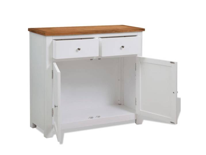 furnicato Sideboard 90x33,5x83 cm Massivholz Eiche (1 St)