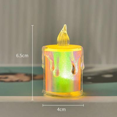 Uplift Treasures LED Flameless Acrylic Tealight Candles Battery Operated Flickering Decor Set m 4x6cm 12pcs