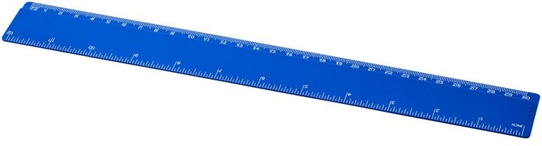 Règle publicitaire de 30 cm en plastique recyclé Refari bleu