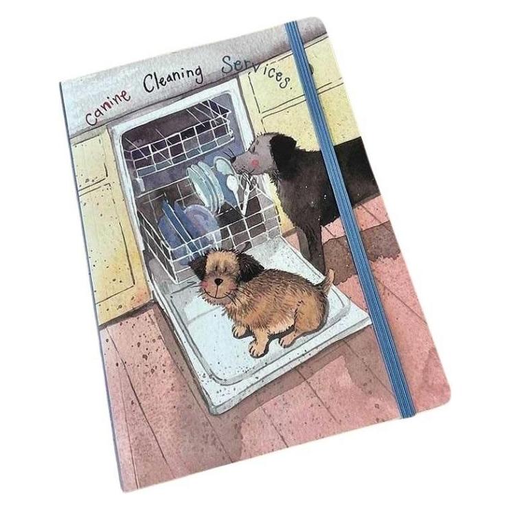 Teka Notizbuch mit Radiergummi A5 LCN15 Hunde an der Spülmaschine (A5, Liniert) (47994784)